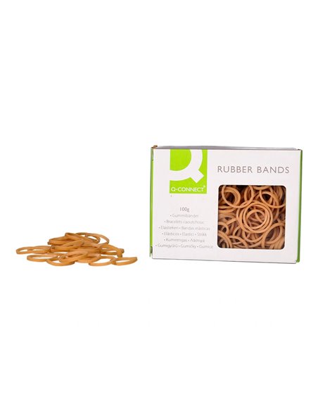 Bracelet caoutchouc q-connect n.3 30x2mm boîte fenêtre 100g.
