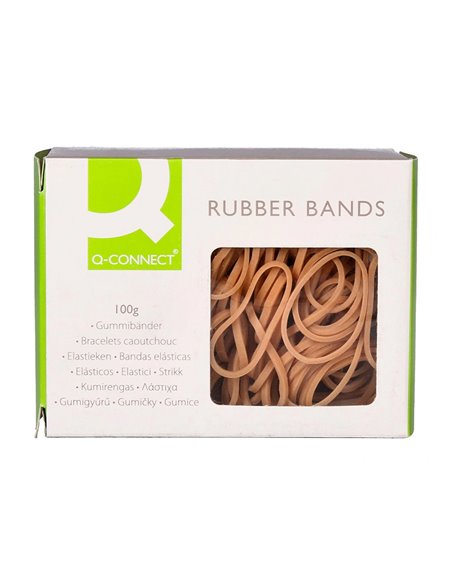 Bracelet caoutchouc q-connect n.4 40x2mm boîte fenêtre 100g.
