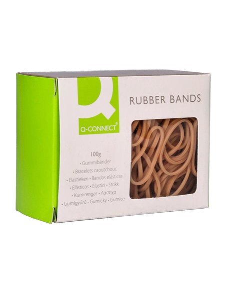Bracelet caoutchouc q-connect n.4 40x2mm boîte fenêtre 100g.