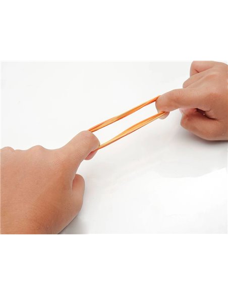 Bracelet caoutchouc q-connect n.7 70x2mm boîte fenêtre 100g.