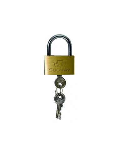 Cadenas a clefs sign laiton massif 50x40x4mm.