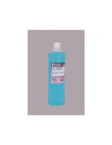 Colle naturelle o color invisible norme en 71 7 papier carton coloris bleu flacon 1l.