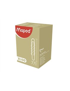 Trombone ondulé maped 77mm boîte carton 100 unités.