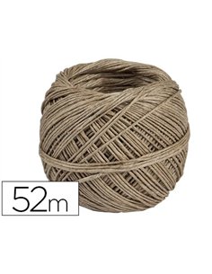 Ficelle chanvre 50g coloris marron bobine 52m.