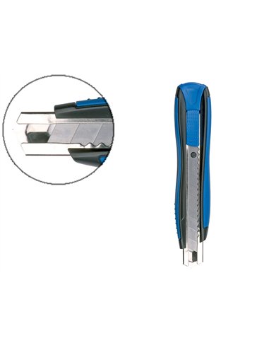 Cutter maped zenoa sensitiv plastique lame métal 18mm système de verrouillage automatique.