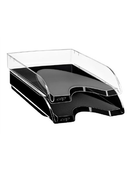 Corbeille à courrier cep polystyrène antichoc superposable verticale/escalier option 4 rehausses 350x255x65mm transpa.