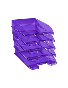 Corbeille à courrier cep first tonic polypropylène antichoc préhension facile 350x255x65mm coloris violet.