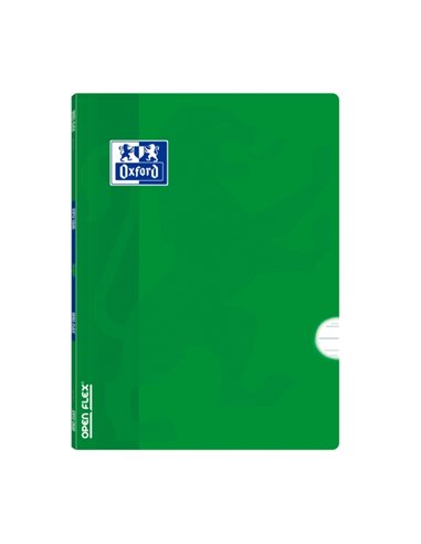 Cahier Oxford School Classic Openflex A4 - Couverture plastique résistante - Cahier agrafé avec lignes et marges de 3,5 - 48 feu