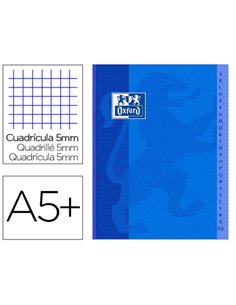 Repertoire broche oxford classique couv carte pelliculee lavable 17x22cm 192 pages 90g 5x5mm bleu.