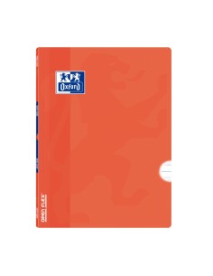 Cahier Oxford School Classic Openflex A4 - Couverture plastique résistante - Cahier agrafé avec ligné 3,5" et marge - 48 feuille