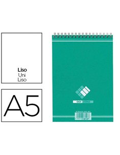 Bloc bureau conquerant sept a5 reliure intégrale 148x210mm 180 pages 60g uni coloris vert lagon.