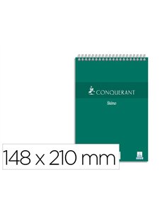 Bloc st no conquerant 148x210 mm reliure spirale 100 pages uni.