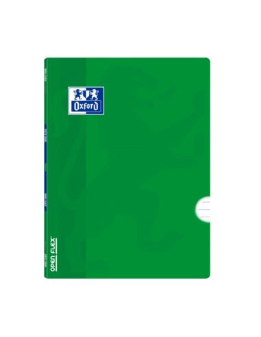 Cahier agrafé Oxford School Classic Openflex A4 - Couverture plastique résistante - 1 ligne avec marge - 48 feuilles de papier d
