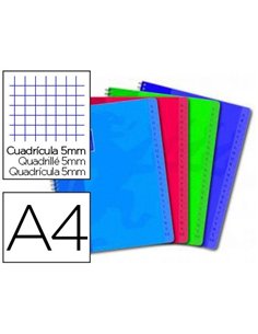 Répertoire oxford reliure intégrale couverture lavable touches plastifiées a4 180 pages 90g 5x5mm assortis.