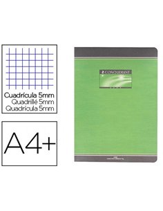 Cahier broché conquérant sept couverture offset a4+ 24x32cm 192 pages 70g 5x5mm.