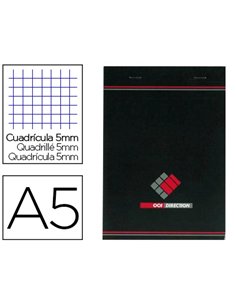 Bloc bureau conquerant sept direction a 5 agrafe couverture carte 230g 14,8x21cm 100 feuilles detachables 70g 5x5mm noir.