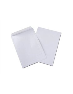 Pochettes blanches oxford auto adhesives avec fermeture securisee 229x324mm 250 unites.