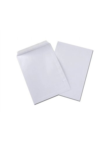 Pochettes blanches oxford auto adhesives avec fermeture securisee 229x324mm 250 unites.