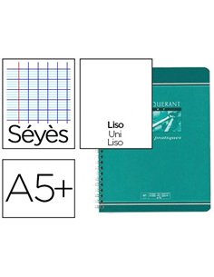 Cahier travaux pratiques piqué conquérant sept couverture offset a5+ 17x22cm 80 pages 70g 40 séyès/40 unies.