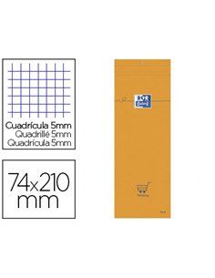 Bloc oxford shopping agrafé en tête 74x210mm 80f.