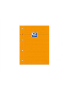 Bloc bureau oxford a4+ 210x320mm papier vélin surfin perforé détachable couverture enveloppante 80f 80g orange.