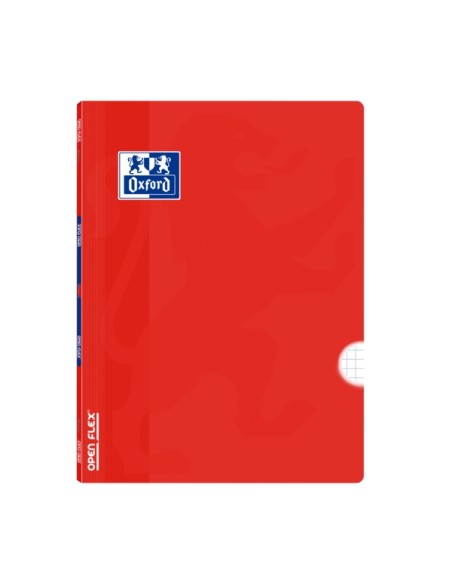 Cahier Oxford School Classic Openflex A4 - Couverture plastique résistante - Cahier agrafé 4x4 avec marge - 48 feuilles de haute