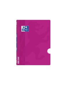 Cahier agrafé Oxford School Classic Openflex A5+ 48 feuilles lignées 3,5 avec marges - Couverture plastique translucide - Idéal 