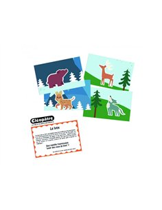 Bon point cleopatre images animaux dessines 9x14cm lot de 48 unités.