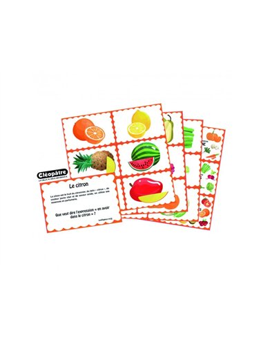 Bon point cleopatre images aliiments fruits legumes 9x6cm lot de 120 unites.