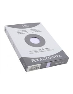 Etui 100 fiches exacompta bristol quadrillee 5x5 non perforee blanc 148x210mm. 2