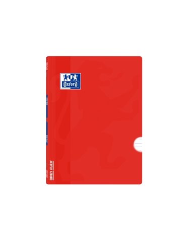 Cahier agrafé Oxford School Classic Openflex A5+ 48 feuilles lignées 3,5 avec marges - Couverture plastique translucide - Idéal 
