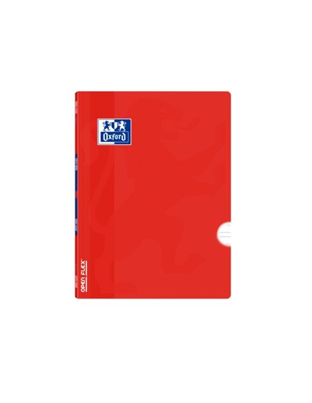 Cahier agrafé Oxford School Classic Openflex A5+ 48 feuilles lignées 3,5 avec marges - Couverture plastique translucide - Idéal 