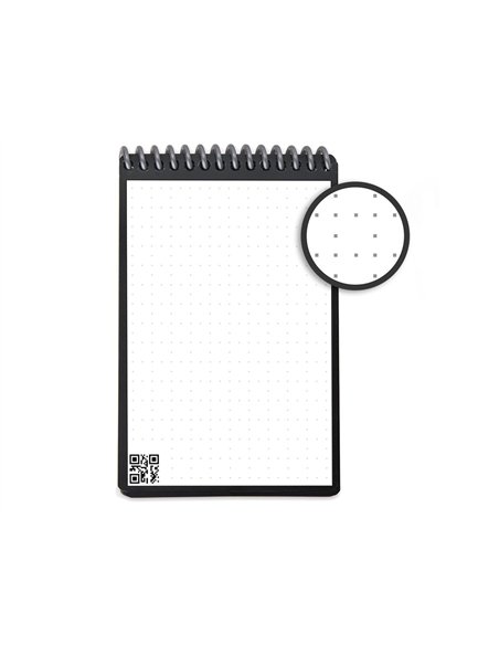 Bloc-notes connecte bic mini rocketbook core reutilisable a6 48p avec stylo et serviette microfibre coloris.