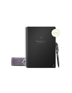 Cahier connecte bic rocketbook fusion executive reutilisable a5 42p avec stylo et serviette microfibre. 2