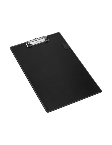 Porte-bloc jpc à pince pvc format a4+ standard avec porte-stylo coloris noir.