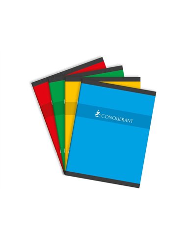 Cahier piqu conquerant couverture vernie carte 17x22cm 140 pages piqure 70g s y s.