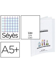 Cahier travaux pratiques conquérant classique couverture pp incolore 17x22cm 64 pages 90g dessin 90g séyès/uni.