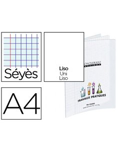 Cahier travaux pratiques conquérant classique couverture pp incolore a4 21x29,7cm 96 pages 90g dessin 90g séyès/uni.