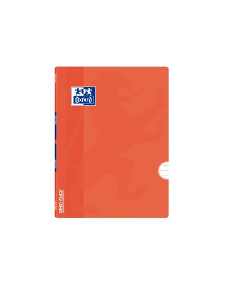 Cahier agrafé Oxford School Classic Openflex A5+ 48 feuilles, ligne simple avec marge - Couverture plastique translucide - Idéal