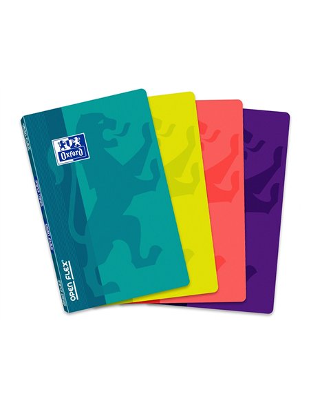 Carnet agrafé oxford openflex couverture polypropylène 9x14cm 96 pages 90g 5x5mm.