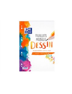 Feuillet mobile oxford a4 210x297mm 100 pages 90gr réglure dessin perforé sous film. 2