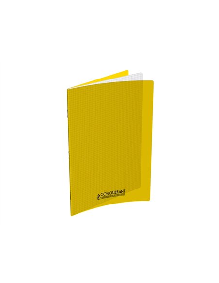 Cahier conquerant poplypropylene indechirable et lavable papier velin extra 24x32 cm 96 pages 5x5 piqure.