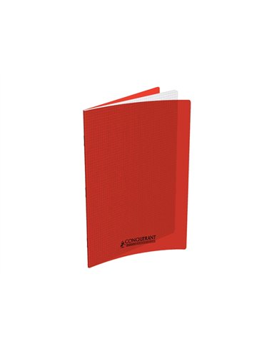 Cahier conquerant classique agrafe 240x320 96p 90g q5 polypro rouge pefc.