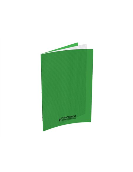 Cahier conquerant poplypropylene indechirable et lavable papier velin extra 24x32 cm 96 pages 5x5 piqure.