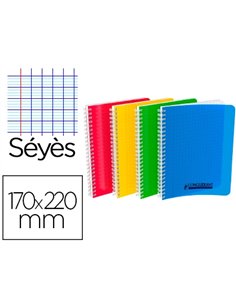 Cahier conquérant classique reliure intégrale couverture polypropylène a5+ 17x22cm 100 pages 90g séyès.