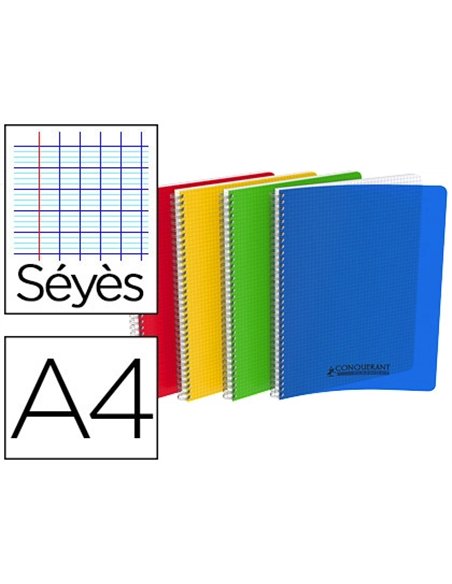 Reliure intégrale conquérant polypropylène a4 100p 5x5mm 90g.