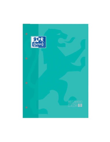 Cahier de recharge Oxford School Classic - Format A4 - Couverture souple - Collé - Grille 5x5 - 80 feuilles - Couleur menthe gla
