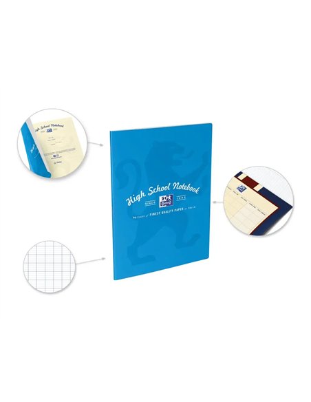 Cahier oxford high school agrafe 240x320mm 96p 90g seyes.