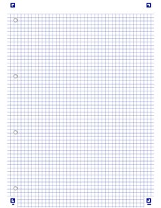 Bloc bristol perfore oxford 2.0 a4 30 fiches 210g quadrille 5mm. 2