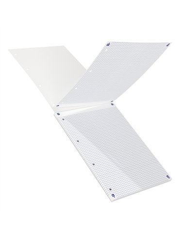 Bloc bristol perfore oxford 2.0 a4 30 fiches 210g quadrille 5mm.
